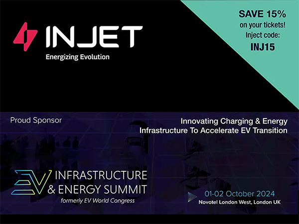 Присоединяйтесь к Injet New Energy на саммите EV Infrastructure & Energy Summit 2024 со скидкой 15 %